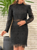 کت و دامن گیپور مشکی